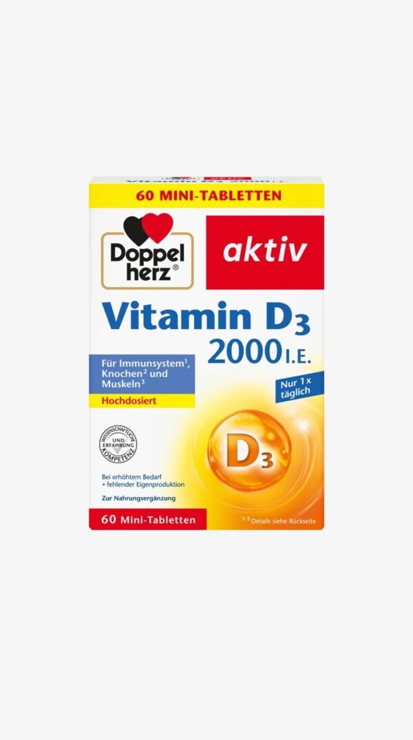 Doppelherz Vitamine D3 2000 UI Mini Comprimés 60 pièces